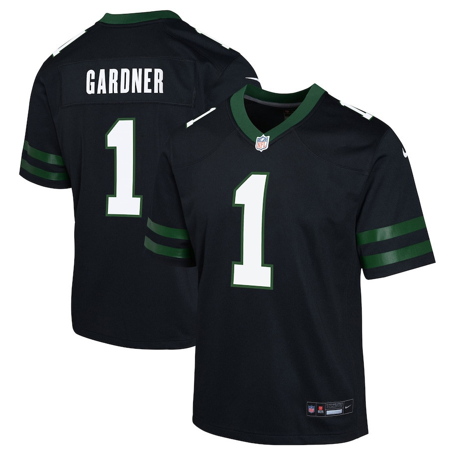 Ahmad Sauce Gardner 1 New York Jets Alternate Game YOUTH Jersey - Legacy Black