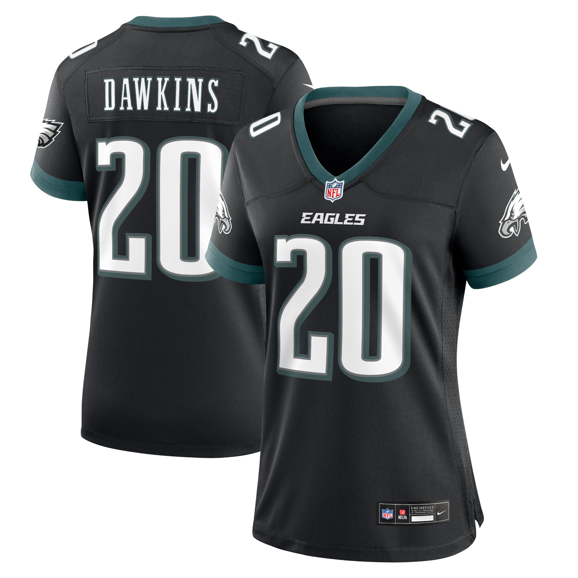 Brian Dawkins Philadelphia Eagles Women's Alternate Game Jersey - Black
