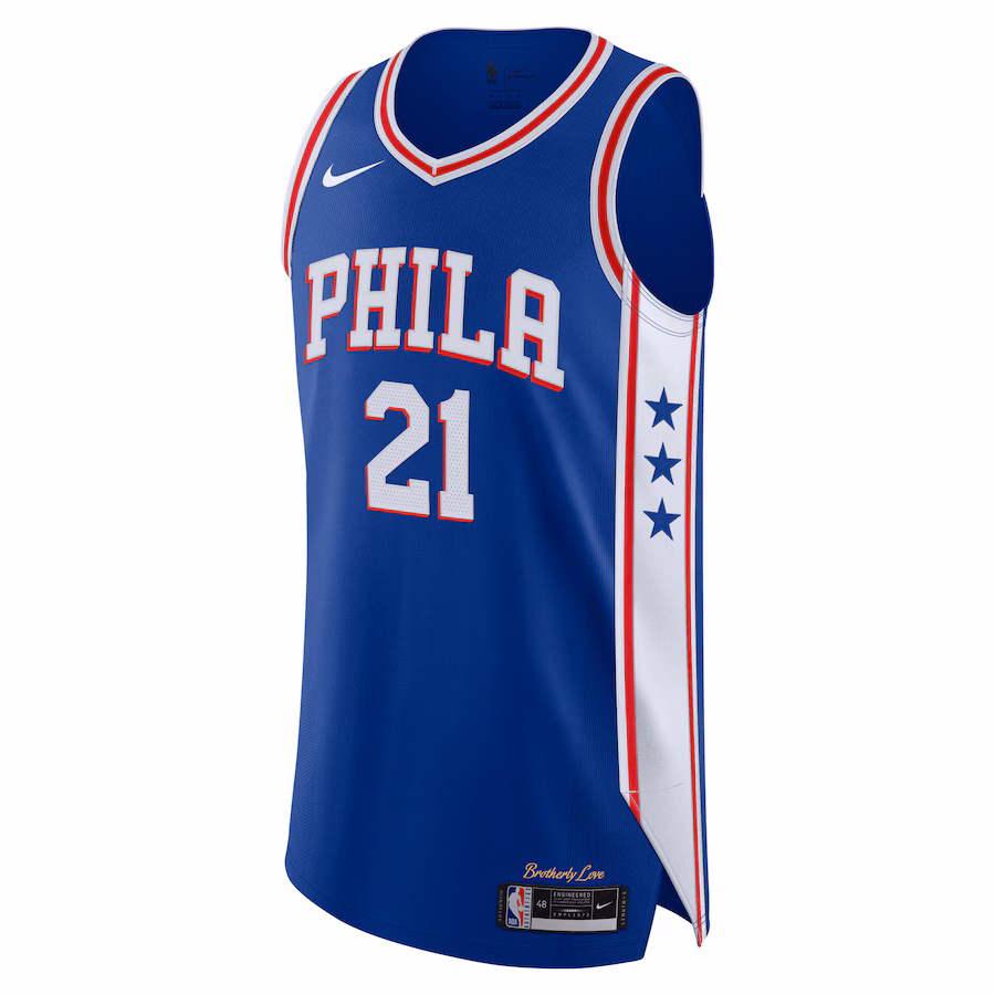 Men's Philadelphia 76ers Joel Embiid Nike Royal Authentic Jersey - Association Edition