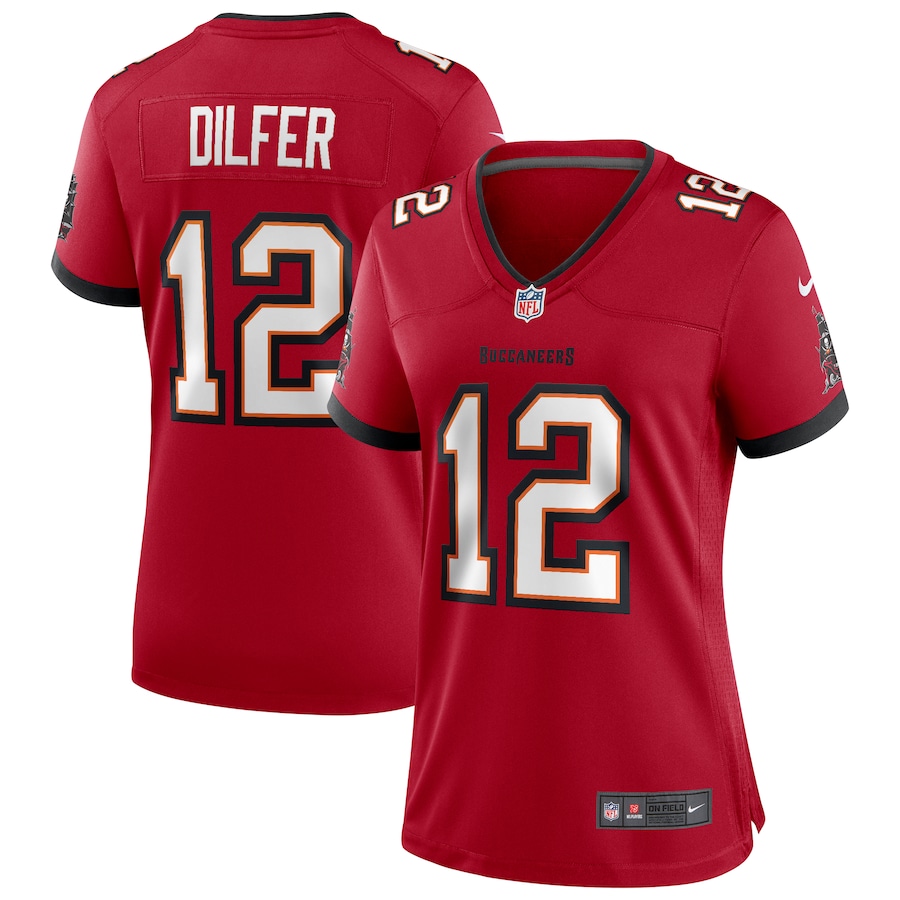 Womens Tampa Bay Buccaneers Trent Dilfer Red Game Retired Player Jersey