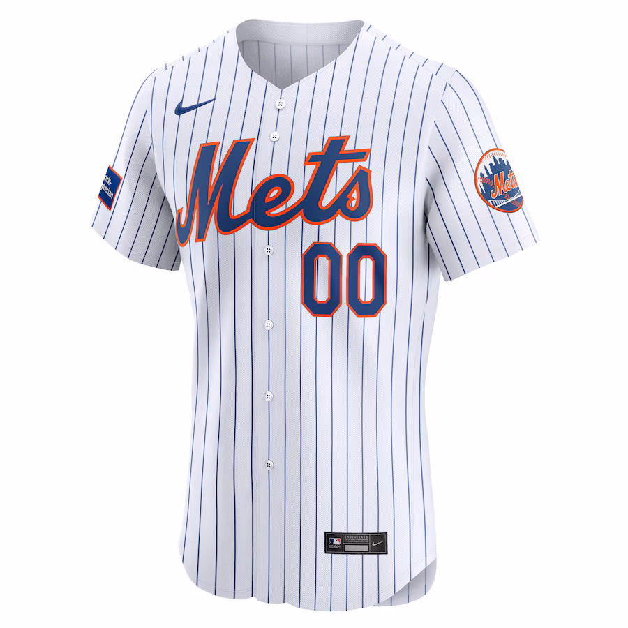 Youth New York Mets Nike White Home Elite Pick-A-Player Retired Roster Patch Jersey
