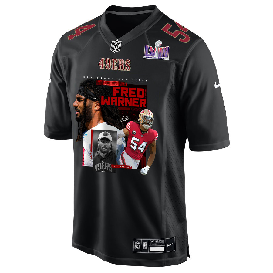Fred Warner 54 San Francisco 49ers The Fredator Signed Fashion Game Men Jersey - Carbon Black