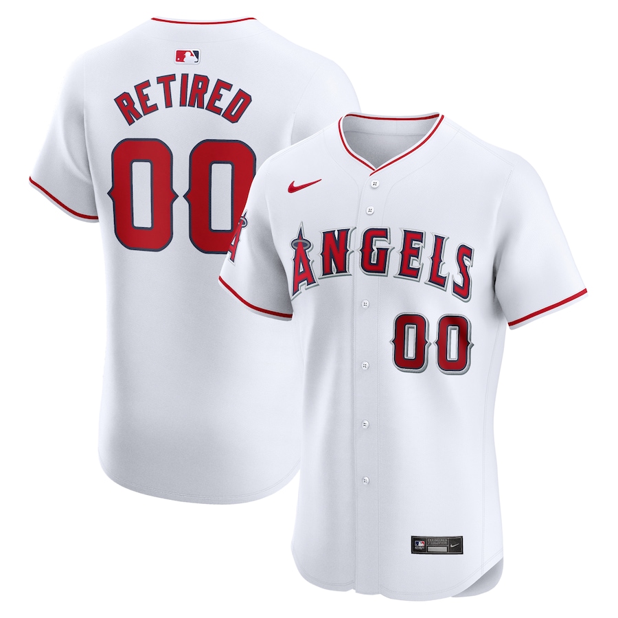 Men's Los Angeles Angels White Home Elite Pick-A-Player Retired Roster Jersey