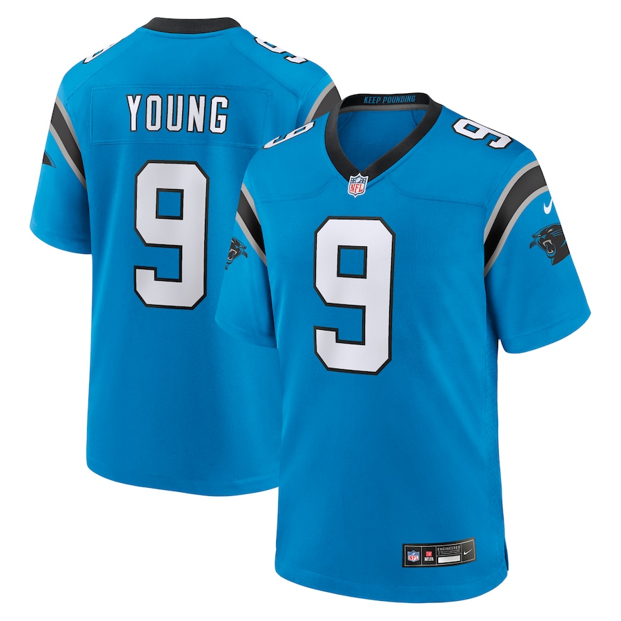 Mens Carolina Panthers Bryce Young Blue 2023 Draft First Round Pick Alternate Game Jersey
