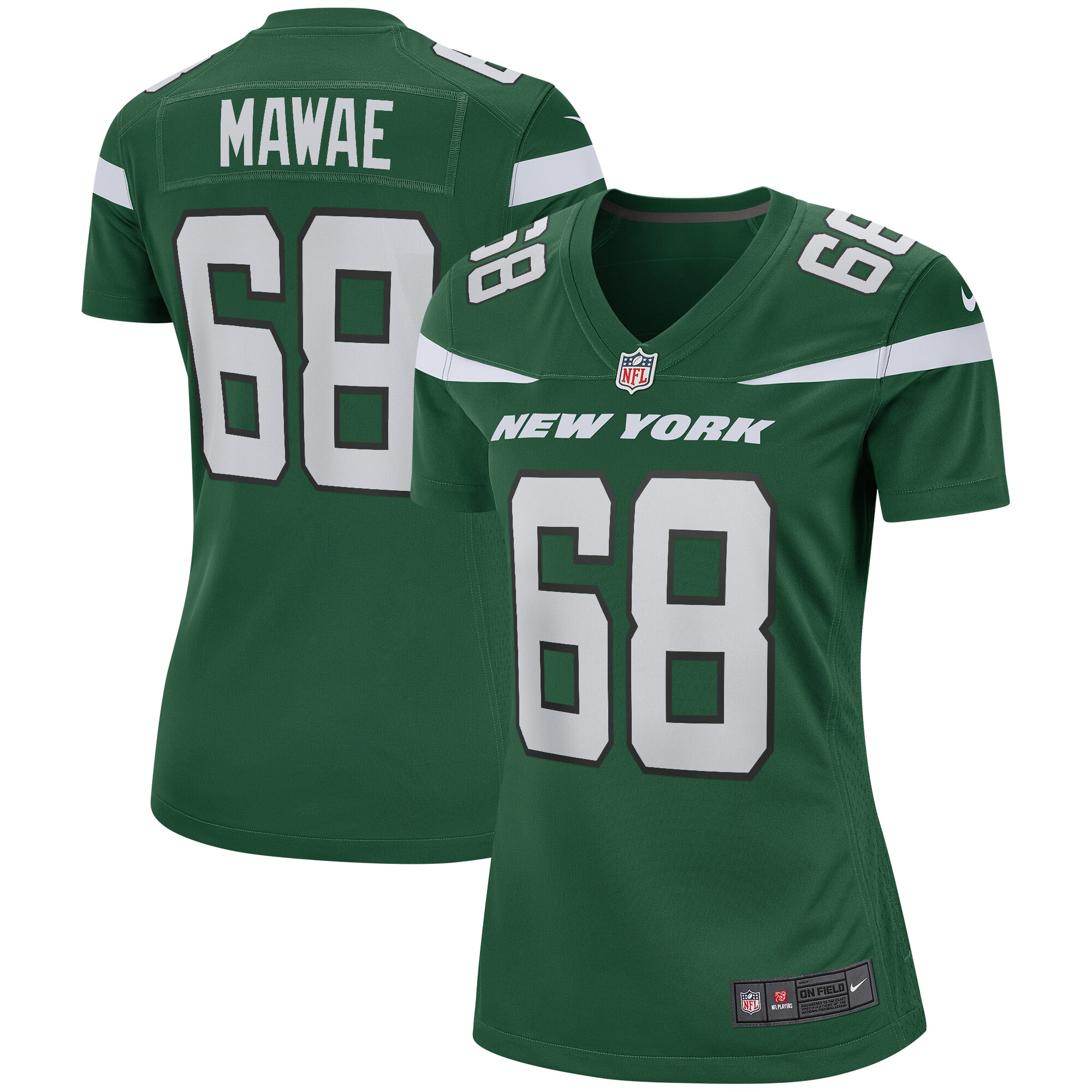 Kevin Mawae New York Jets Women's Game Retired Player Jersey - Gotham Green