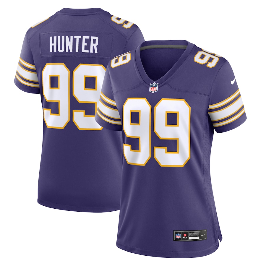 Womens Minnesota Vikings Danielle Hunter Purple Classic Player Game Jersey