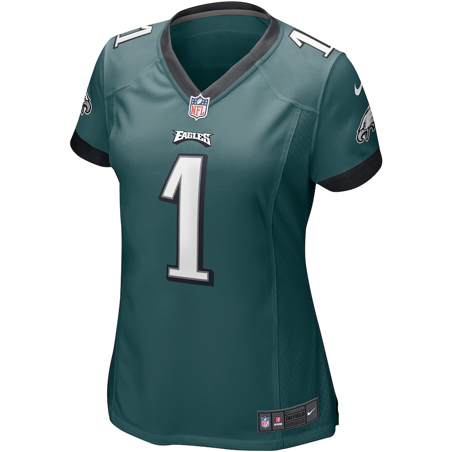 Womens Philadelphia Eagles Jalen Hurts Midnight Green Team Game Jersey