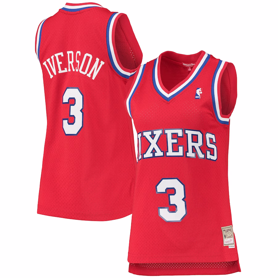 Women's Philadelphia 76ers Allen Iverson Mitchell & Ness Red 2002-03 Hardwood Classics Swingman Jersey