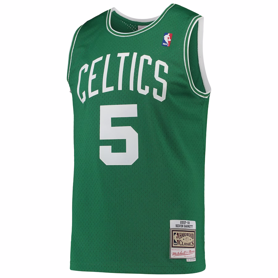 Men's Boston Celtics Kevin Garnett Mitchell & Ness Kelly Green Hardwood Classics Swingman Jersey
