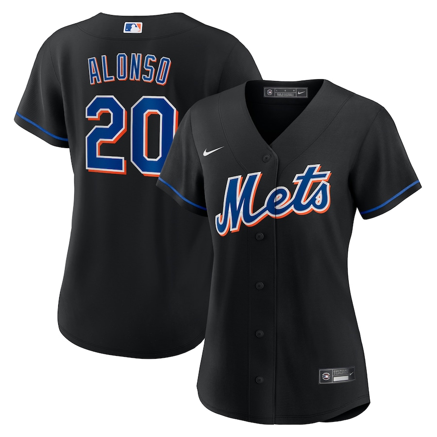 Women's New York Mets Pete Alonso Black 2022 Alternate Replica Player Jersey