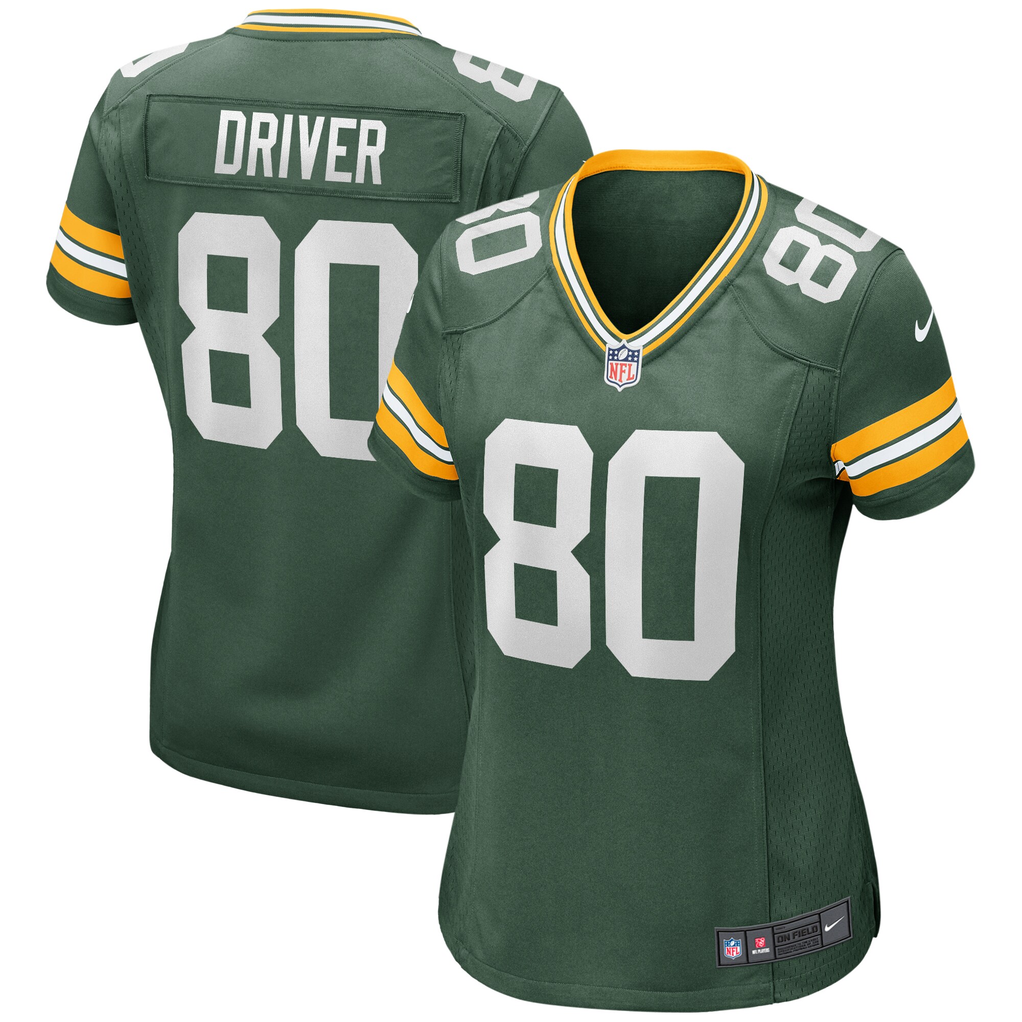 Donald Driver Green Bay Packers Women's Game Retired Player Jersey - Green