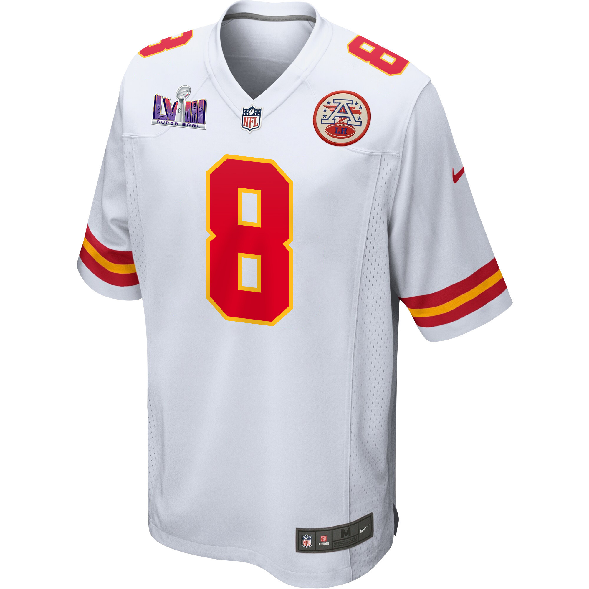 Justyn Ross 8 Signed Kansas City Chiefs Super Bowl LVIII Game Men Jersey - White