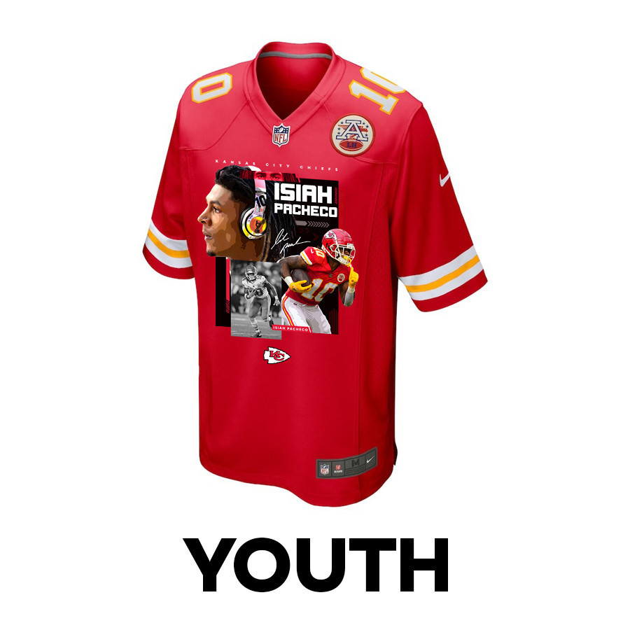 Isiah Pacheco 10 Kansas City Chiefs Pachinko Machine Game YOUTH Jersey - Red