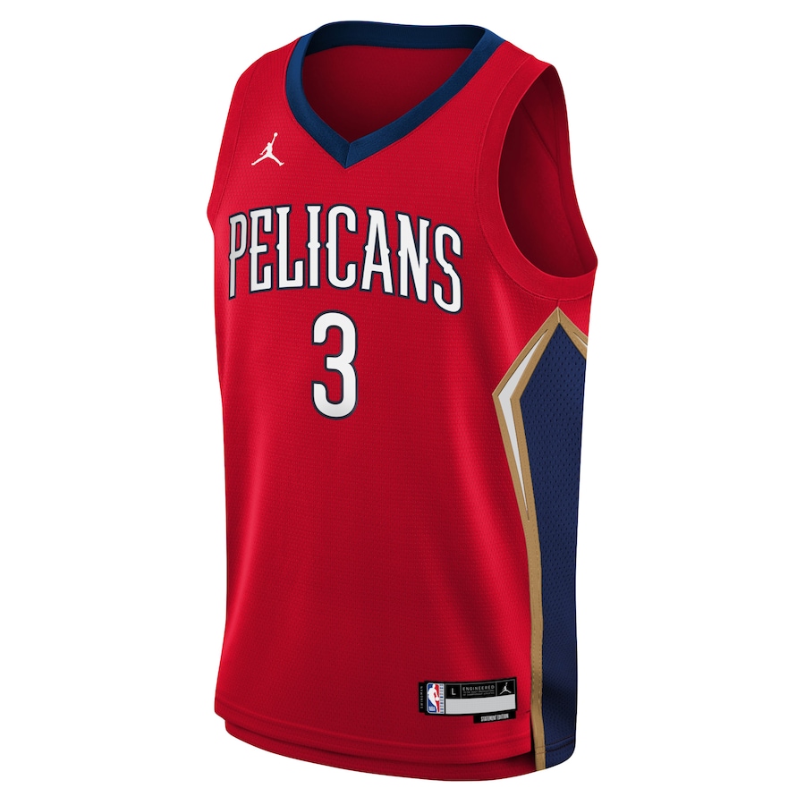 Youth New Orleans Pelicans C.J. McCollum Jordan Brand Red Swingman Jersey - Statement Edition