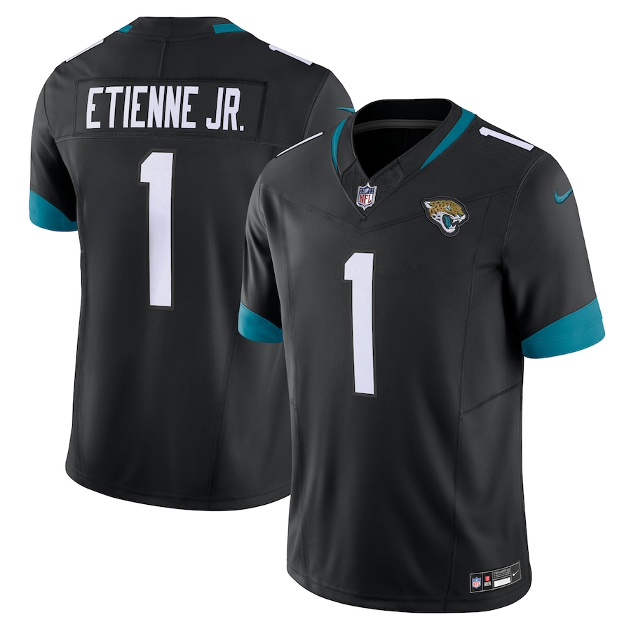 Mens Jacksonville Jaguars Travis Etienne Black Vapor F.U.S.E. Limited Jersey
