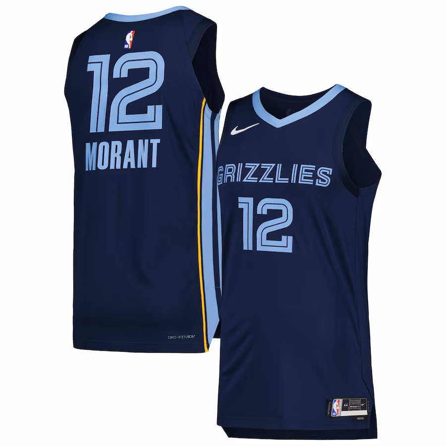 Men's Memphis Grizzlies Ja Morant Nike Navy Authentic Jersey - Association Edition