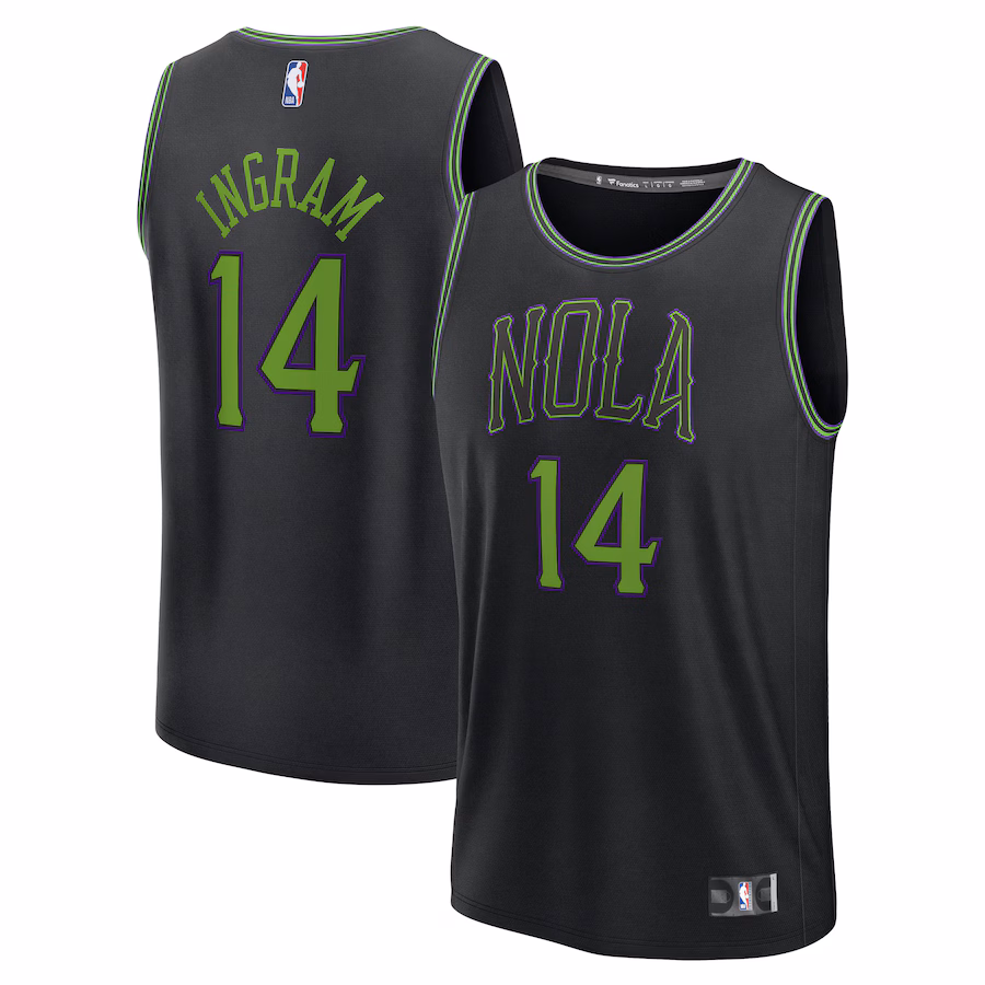 Brandon Ingram New Orleans Pelicans Fanatics Fast Break Jersey - Black - City Edition