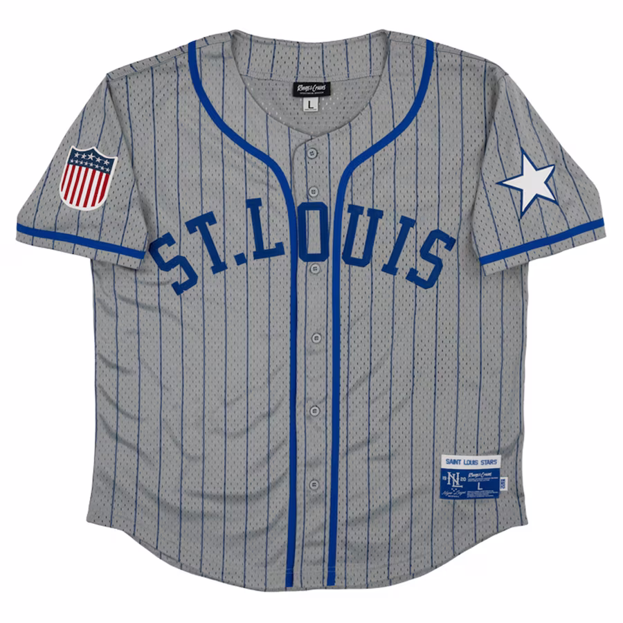 Youth St. Louis Stars #17 Rings & Crwns Gray Mesh Button-Down Replica Jersey