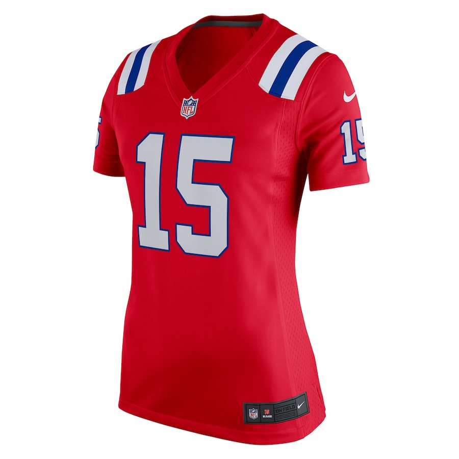 Womens New England Patriots Ezekiel Elliott Red Alternate Game Player Jersey