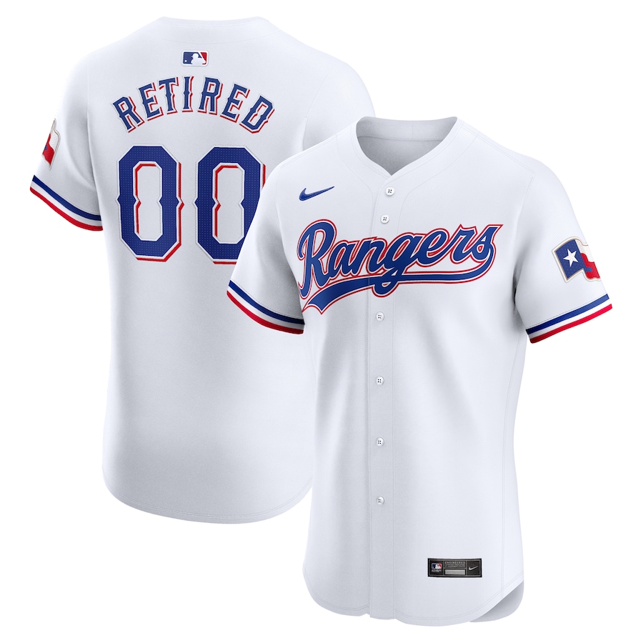 Men's Texas Rangers White Home Elite Pick-A-Player Retired Roster Jersey