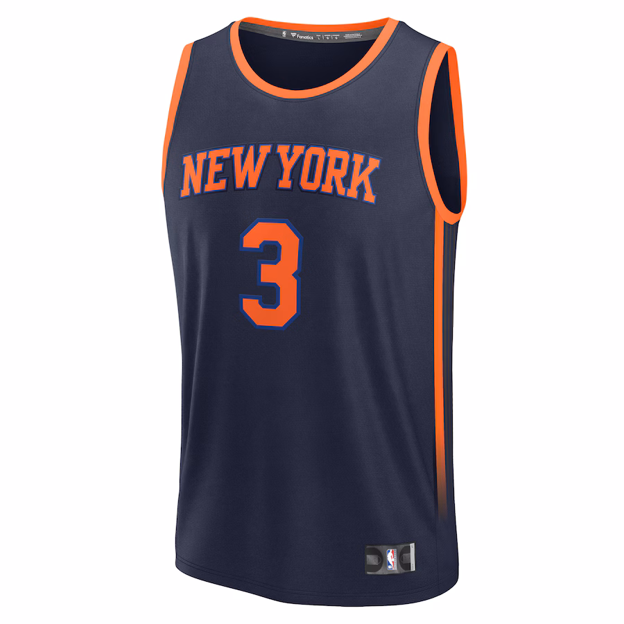 Josh Hart New York Knicks Fanatics Fast Break Replica Player Jersey - Statement Edition - Navy