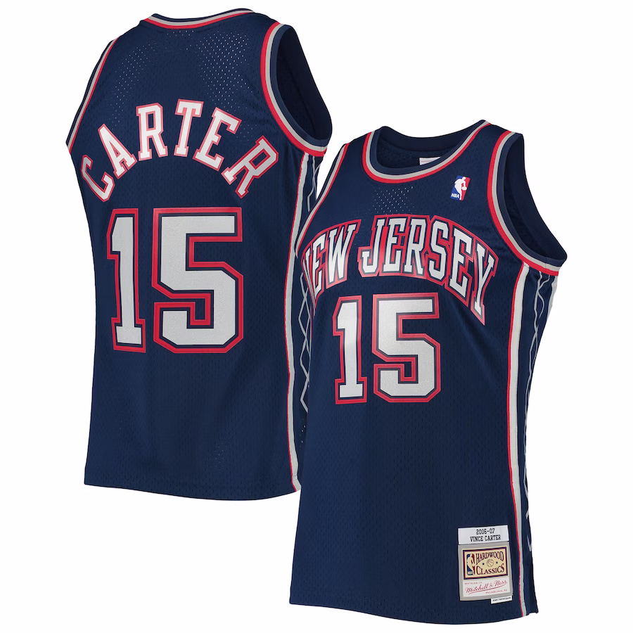 Men's New Jersey Nets Vince Carter Mitchell & Ness Navy Hardwood Classics Swingman Jersey