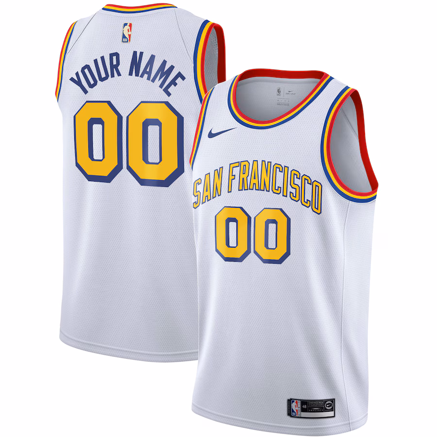 Unisex Golden State Warriors Nike White 2019/20 Custom Swingman Jersey - Classic