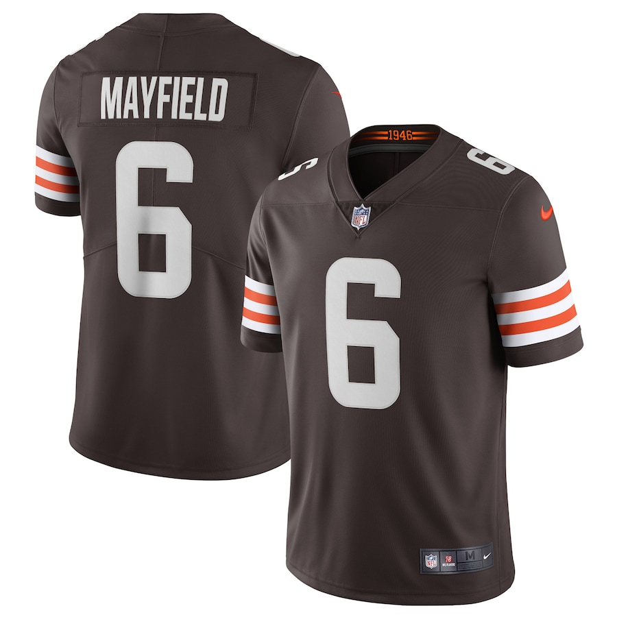 Mens Cleveland Browns Baker Mayfield Brown Vapor Limited Player Jersey