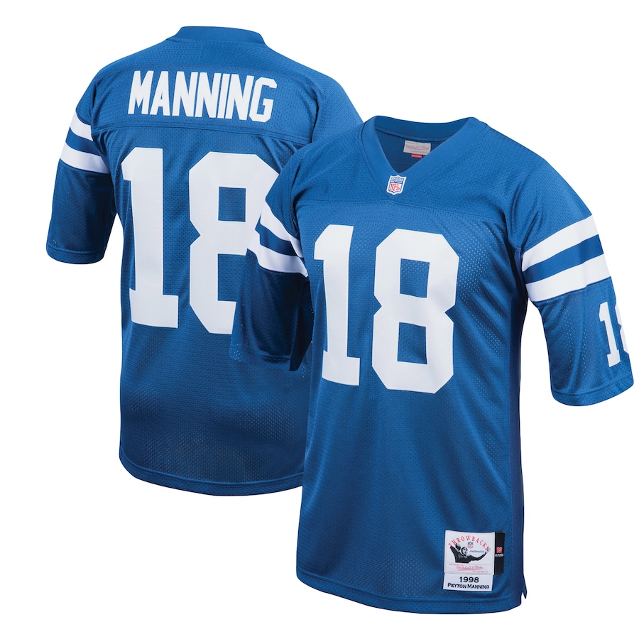 Mens Indianapolis Colts 1998 Peyton Manning Royal Authentic Throwback Retired Player Jersey
