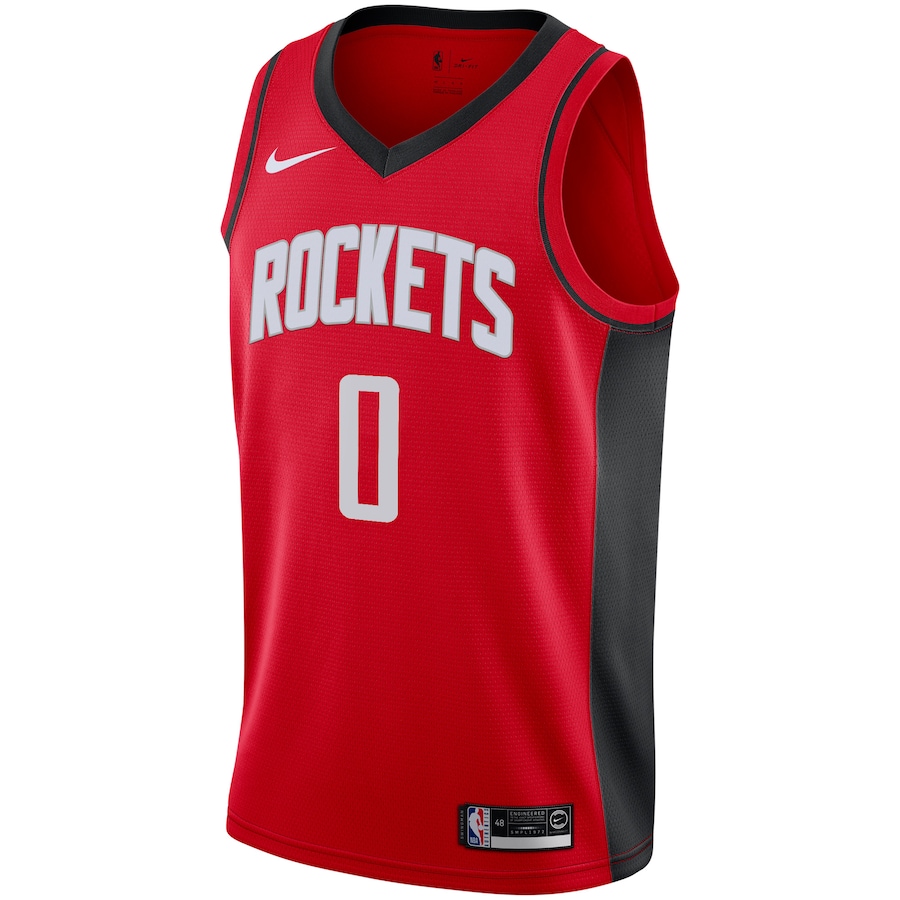 Men's Houston Rockets Jalen Green Red NBA Draft First Round Pick Jersey