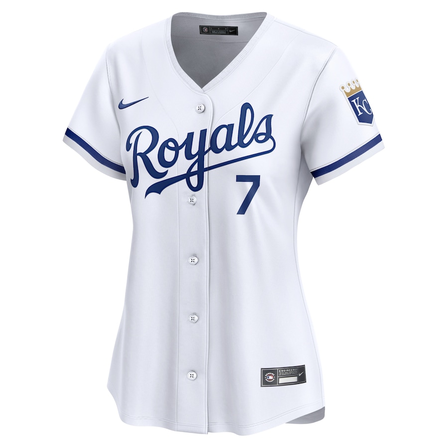 Women's Kansas City Royals Bobby Witt Jr. White Home Limited Player Jersey