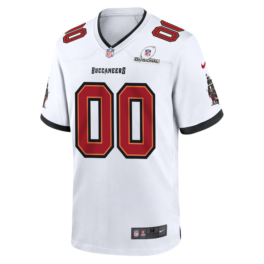 Tampa Bay Buccaneers 2024 Divisional Patch Game Men Custom Jersey - White