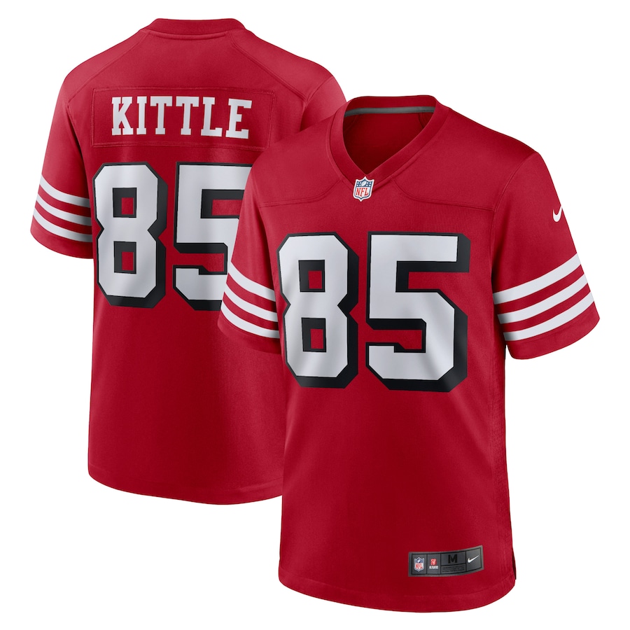 Mens San Francisco 49ers George Kittle Scarlet Alternate Game Player Jersey