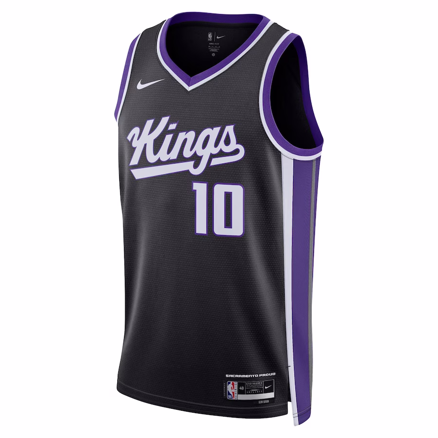 Unisex Sacramento Kings Domantas Sabonis Nike Black Swingman Jersey - Icon Edition