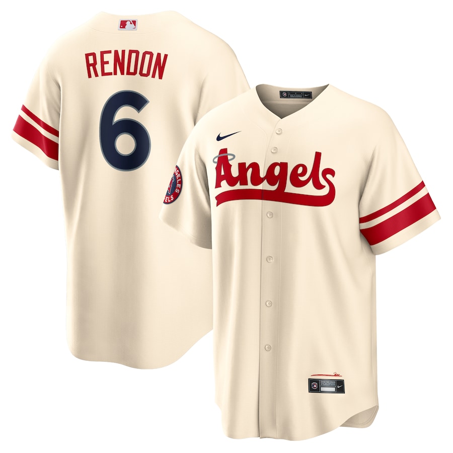 Men's Los Angeles Angels Anthony Rendon Cream City Connect Replica Player Jersey