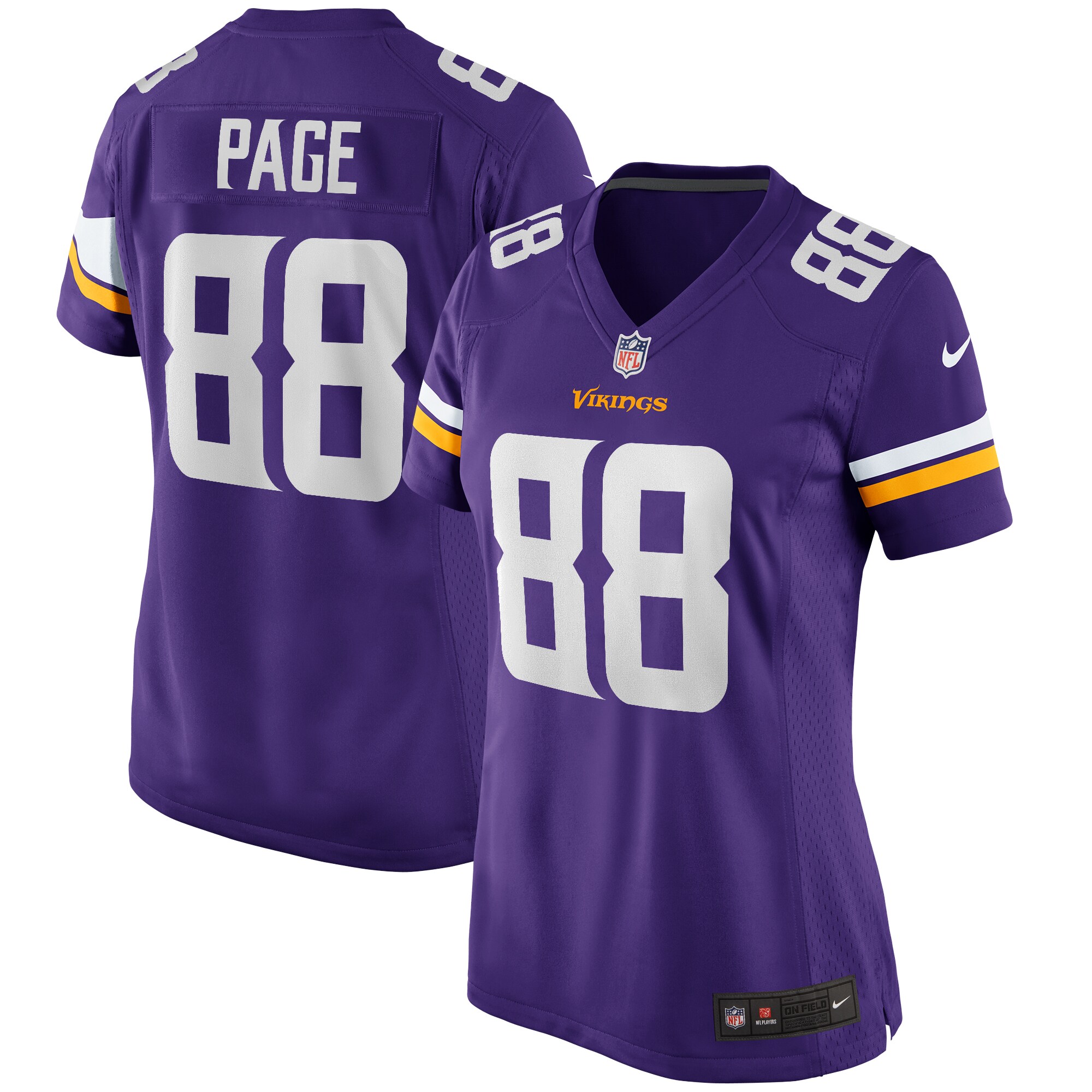 Alan Page Minnesota Vikings Women's Game Retired Player Jersey - Purple