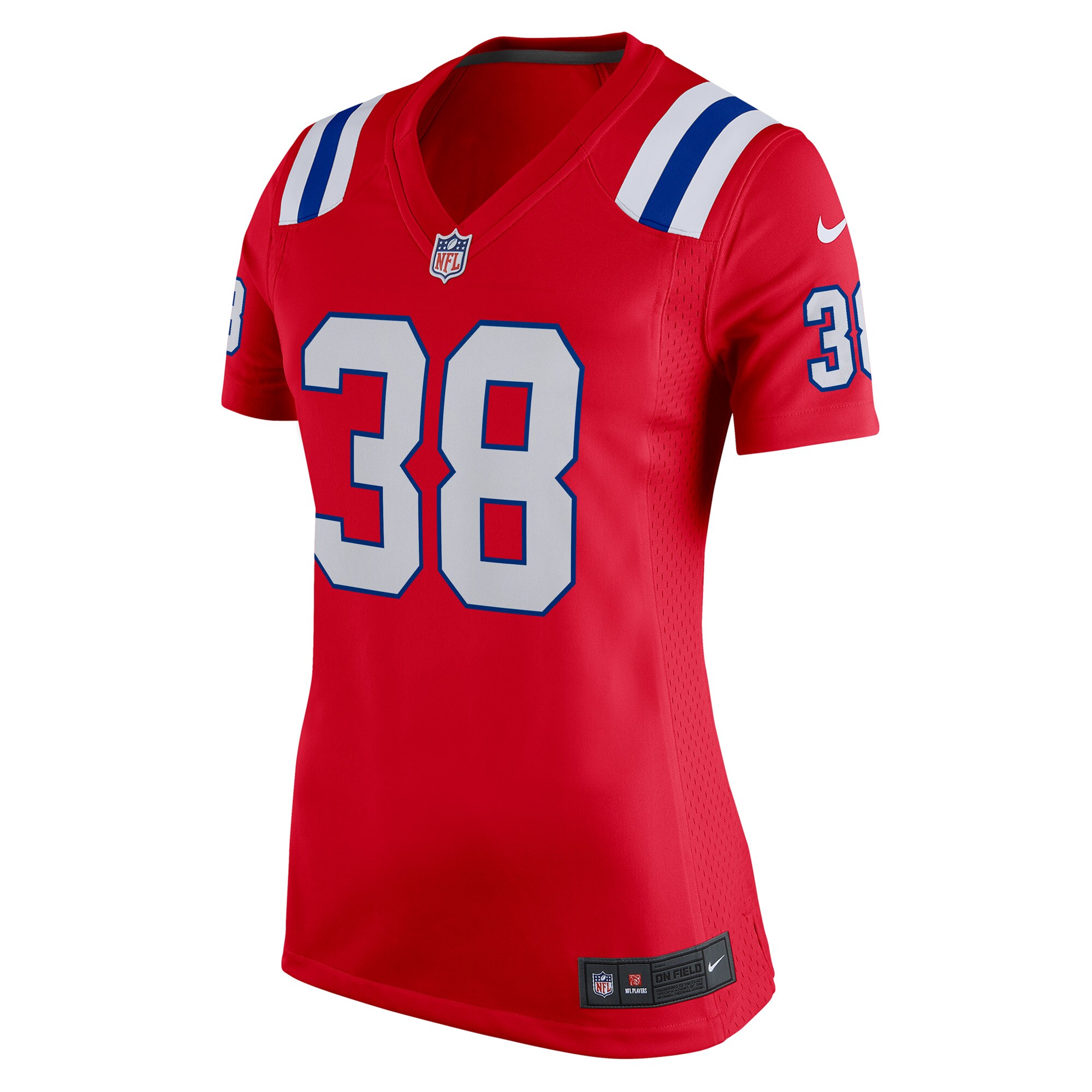 Rhamondre Stevenson New England Patriots Women's Alternate Game Player Jersey - Red