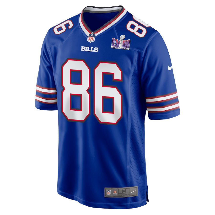 Dalton Kincaid 86 Signed Buffalo Bills Super Bowl LVIII Game Men Jersey - Royal