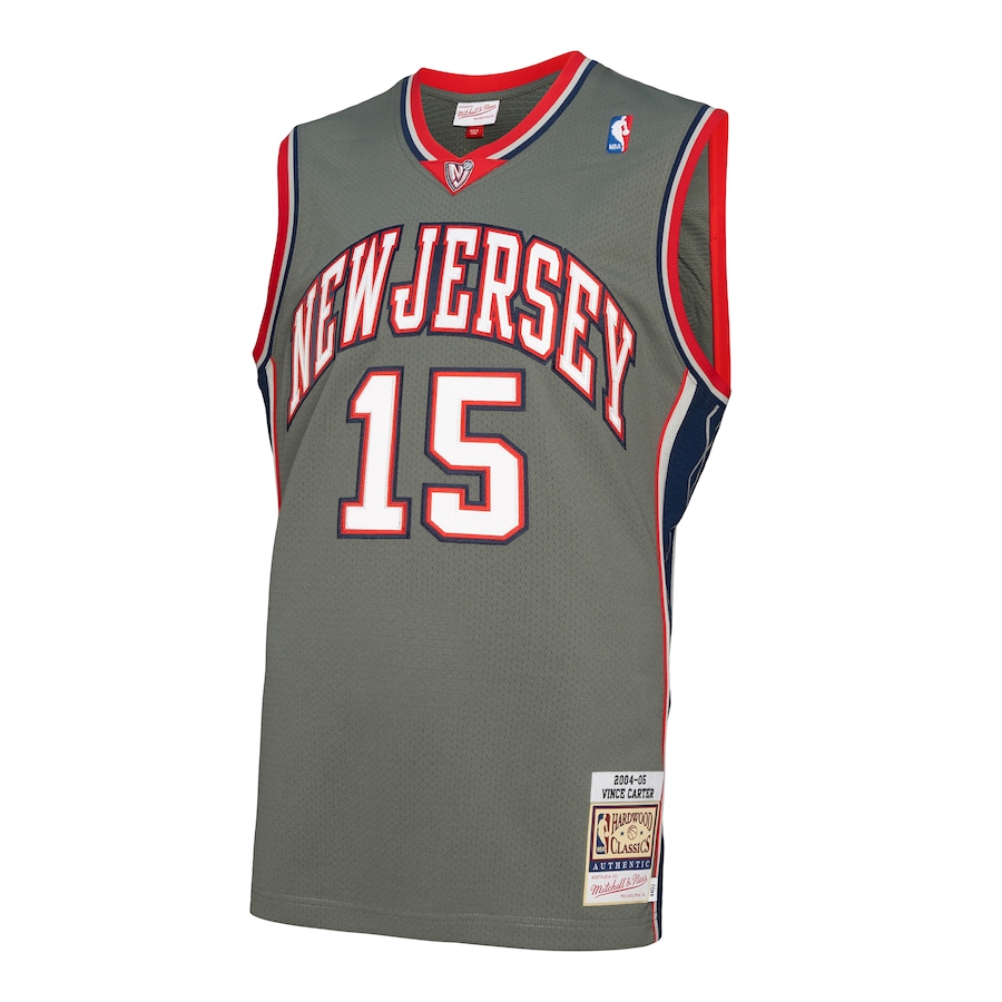 Men's New Jersey Nets Vince Carter Mitchell & Ness Gray 2004/05 Authentic Player Jersey