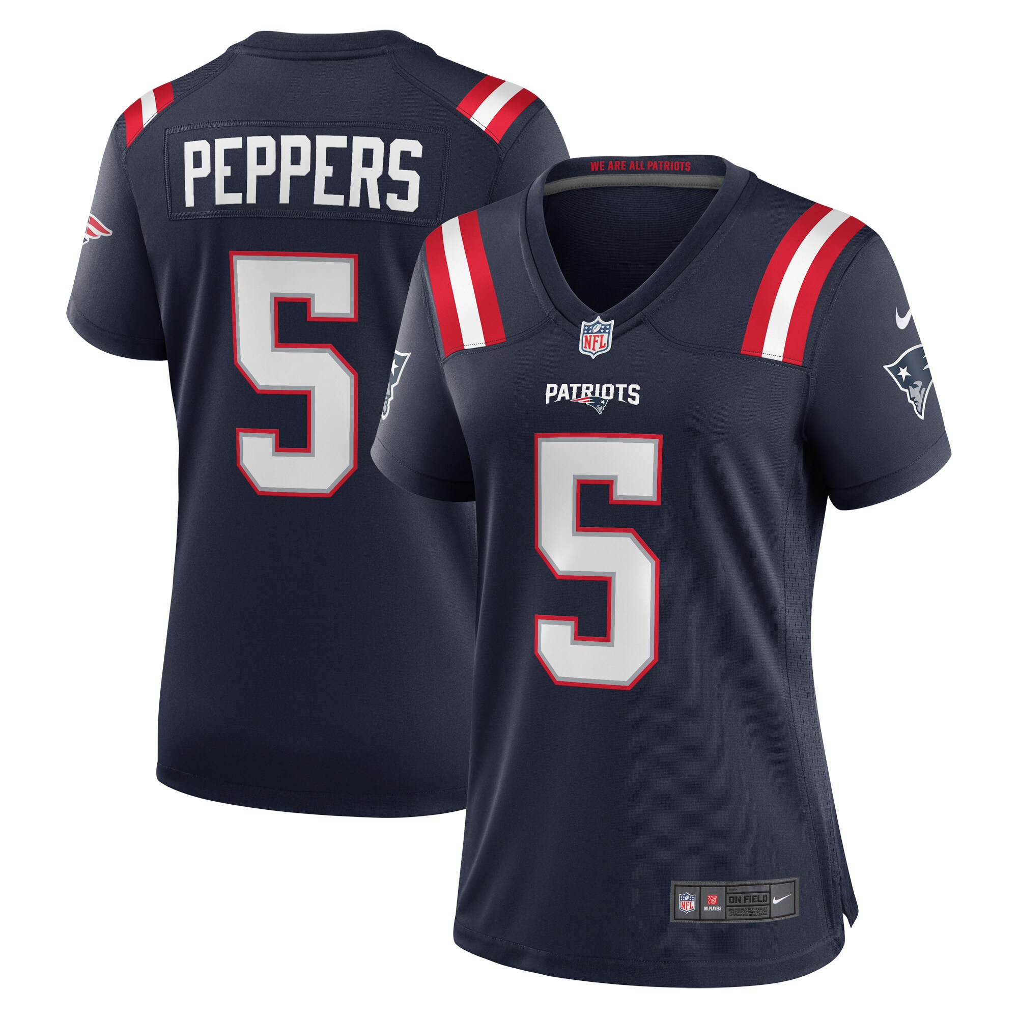 Jabrill Peppers New England Patriots Women's Game Player Jersey - Navy
