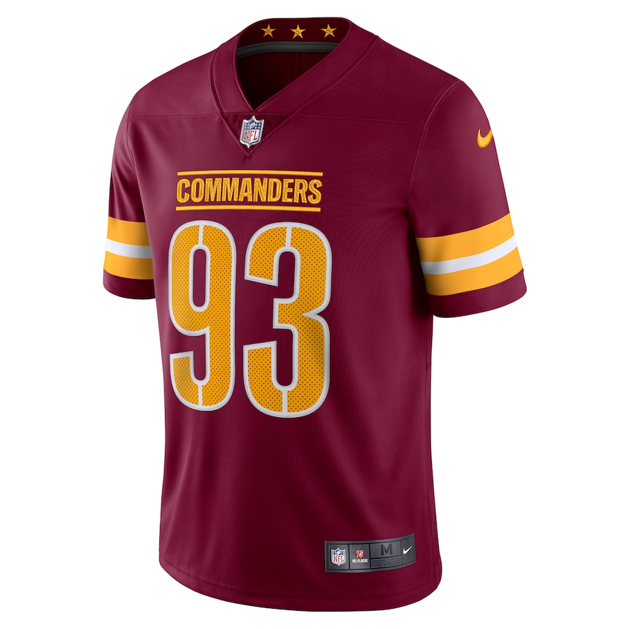 Mens Washington Commanders Jonathan Allen Burgundy Vapor Limited Jersey