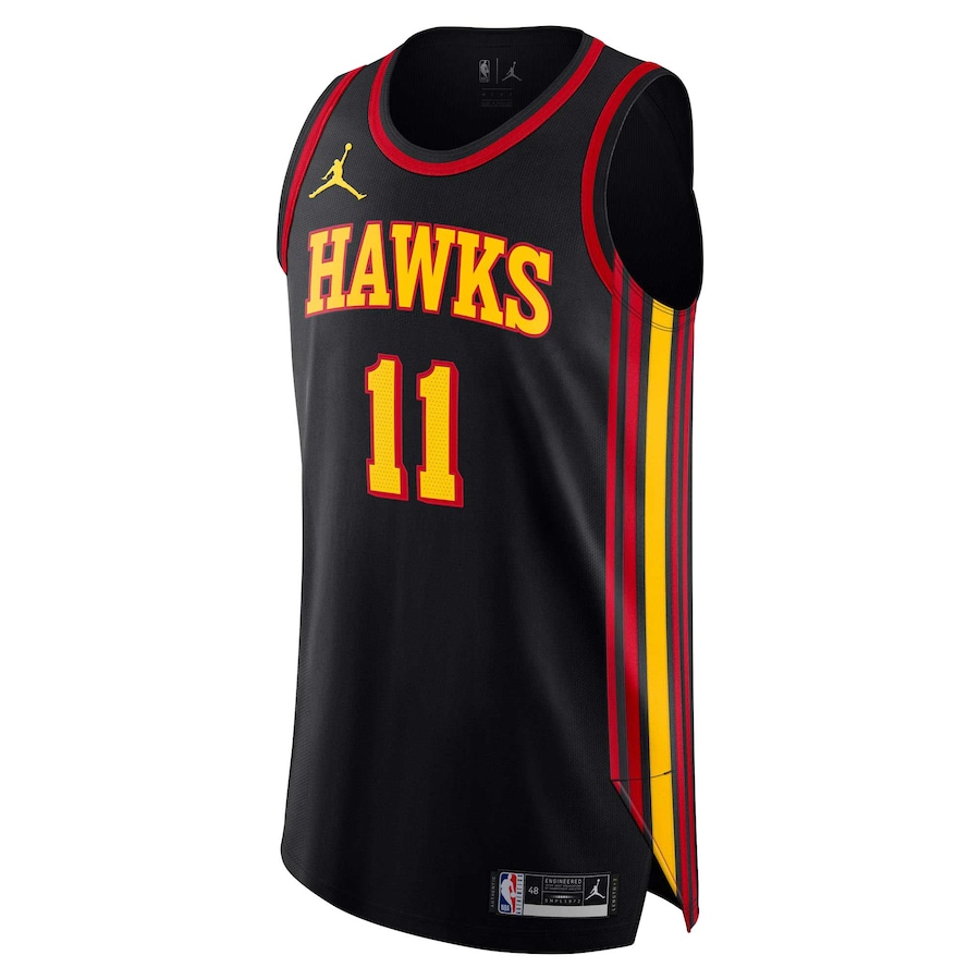Men's Atlanta Hawks Trae Young Jordan Brand Black Authentic Player Jersey