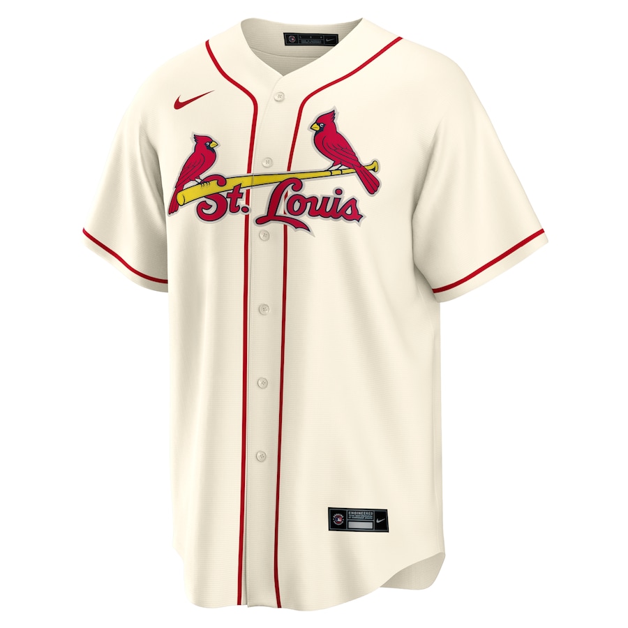 Youth St. Louis Cardinals Yadier Molina Nike Cream Alternate Replica Player Name Jersey