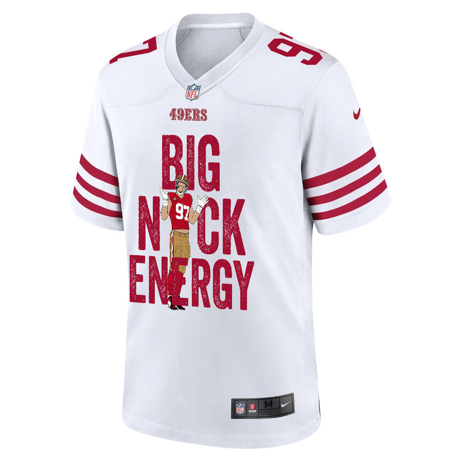 Nick Bosa 97 San Francisco 49ers Big Nick Energy Game Men Jersey - White