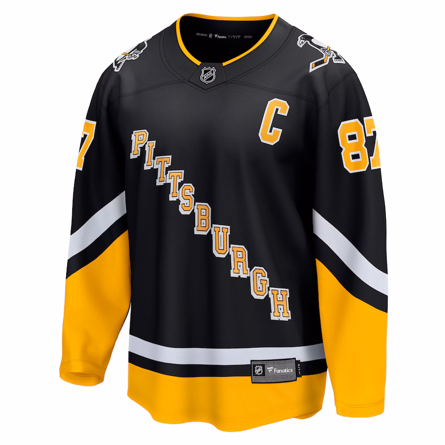 Sidney Crosby Pittsburgh Penguins Fanatics 2021/22 Alternate Premier Breakaway Player Jersey - Black