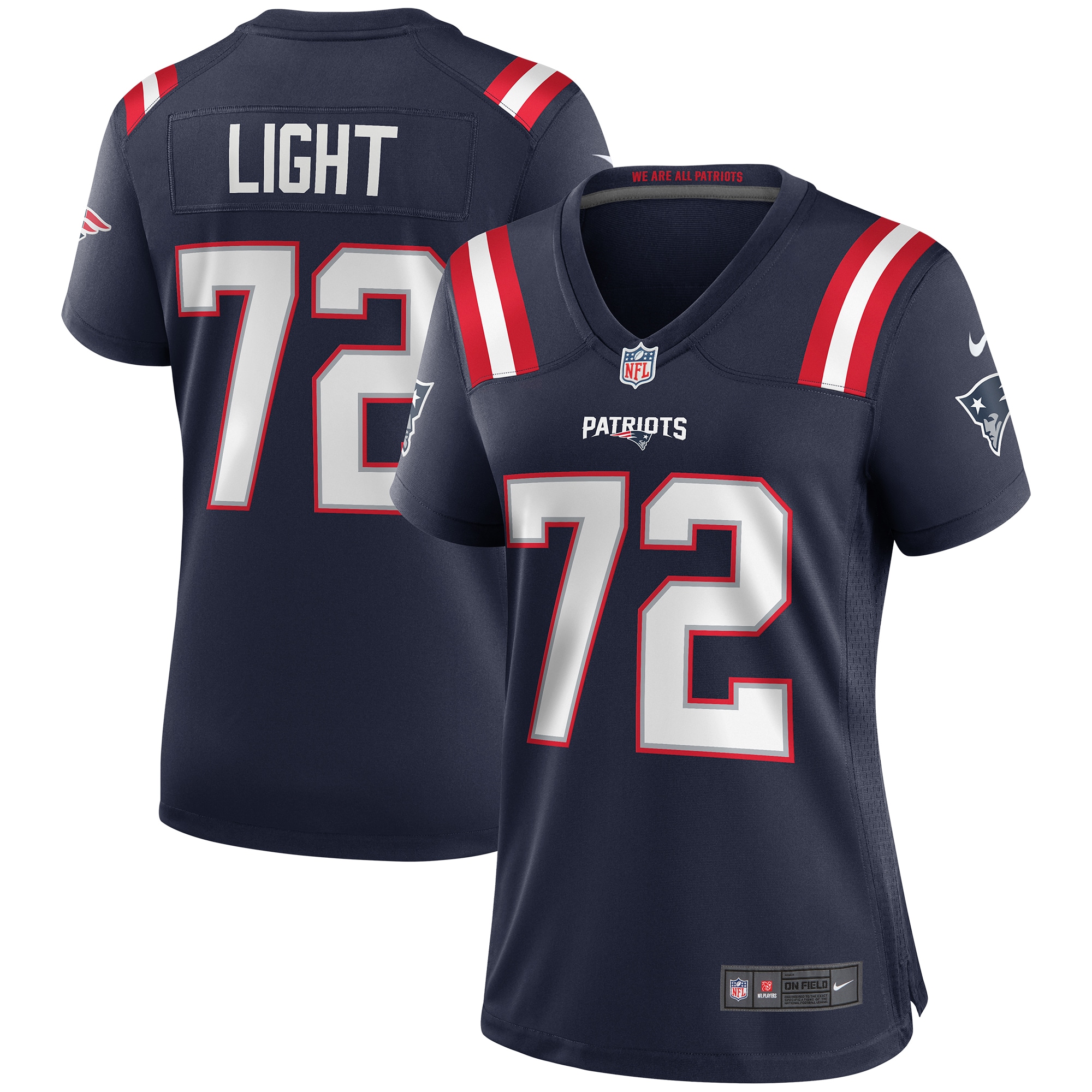 Matt Light New England Patriots Women's Game Retired Player Jersey - Navy