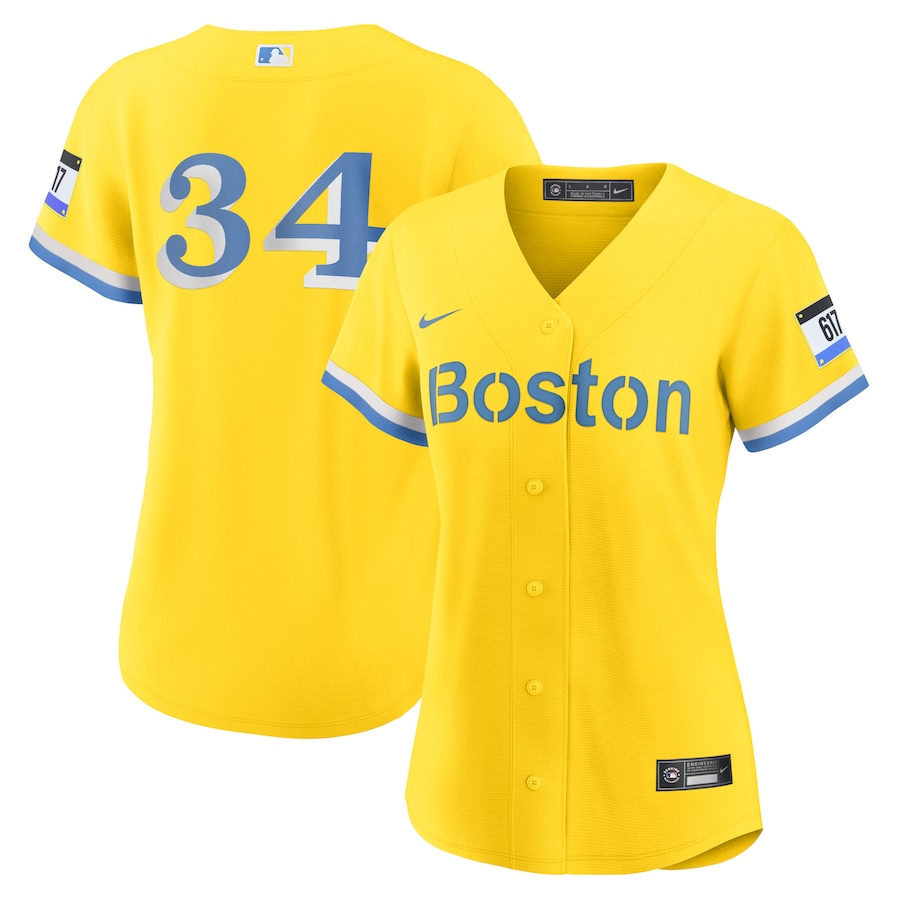 Women's Boston Red Sox David Ortiz Gold City Connect Replica Player Jersey
