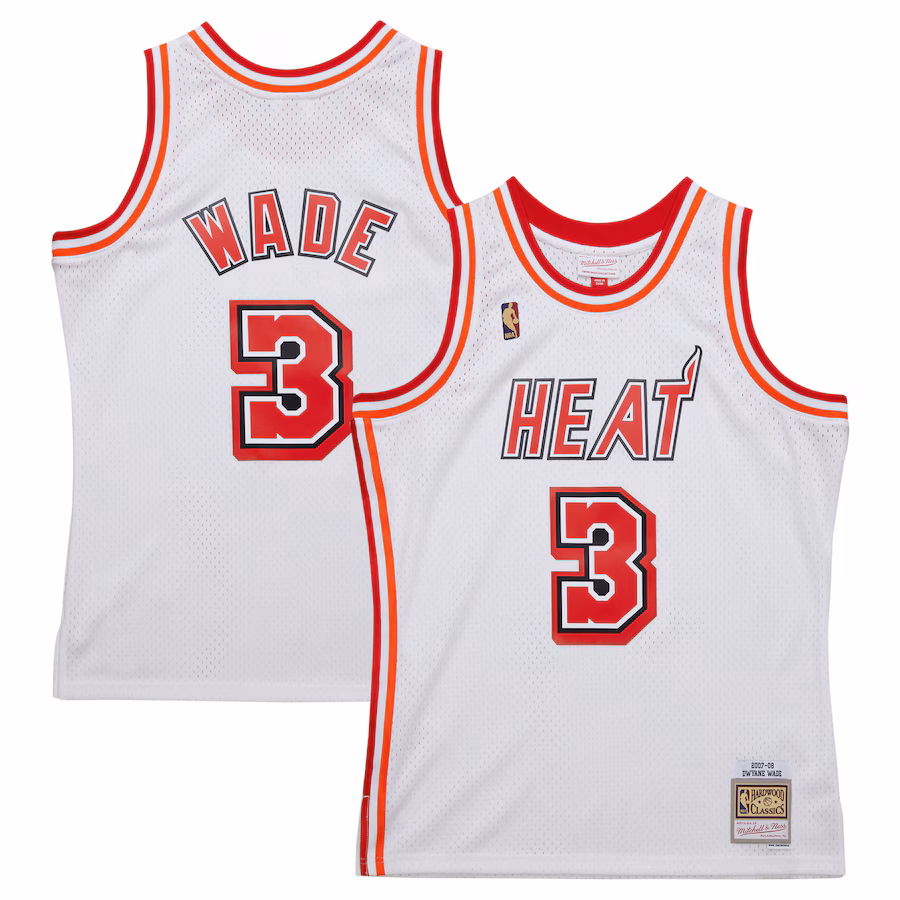 Dwyane Wade Miami Heat Mitchell & Ness 2007/08 Hardwood Classics Swingman Jersey - White