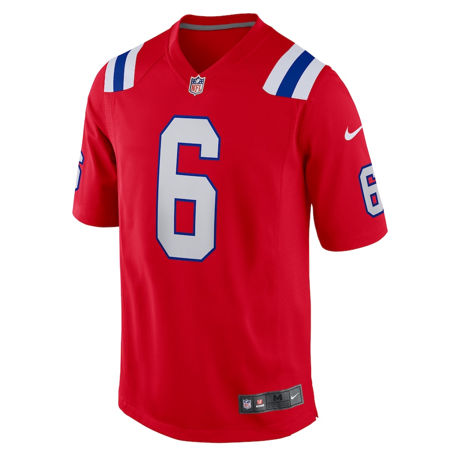 Mens New England Patriots Christian Gonzalez Red Alternate Team Game Jersey