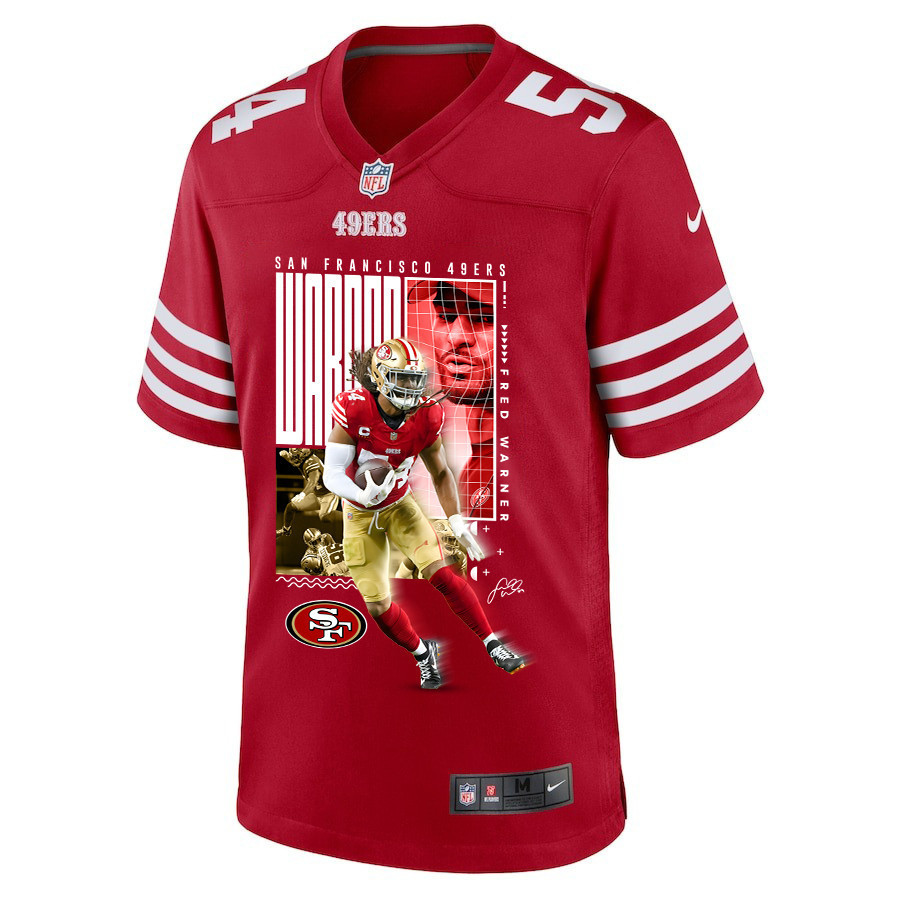 Fred Warner 54 San Francisco 49ers All-Pro Fred Game Men Jersey - Scarlet